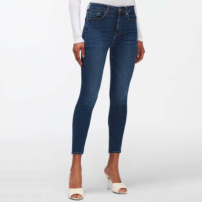 7 For All Mankind Mid Blue Aubrey Skinny Stretch Jeans