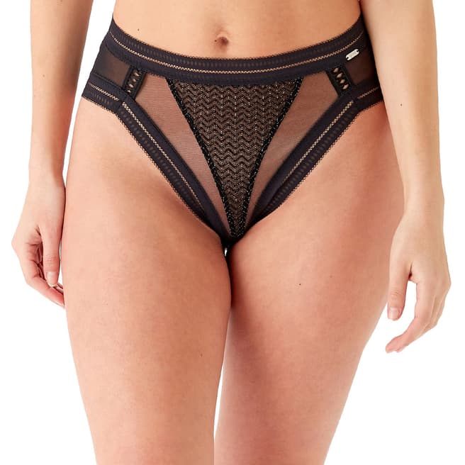 Gossard Black Contradicion High Waisted Brazilian