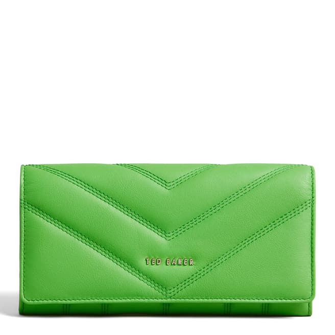 Ted Baker Green Ayve Quilted Puffer Large Matinee Purse