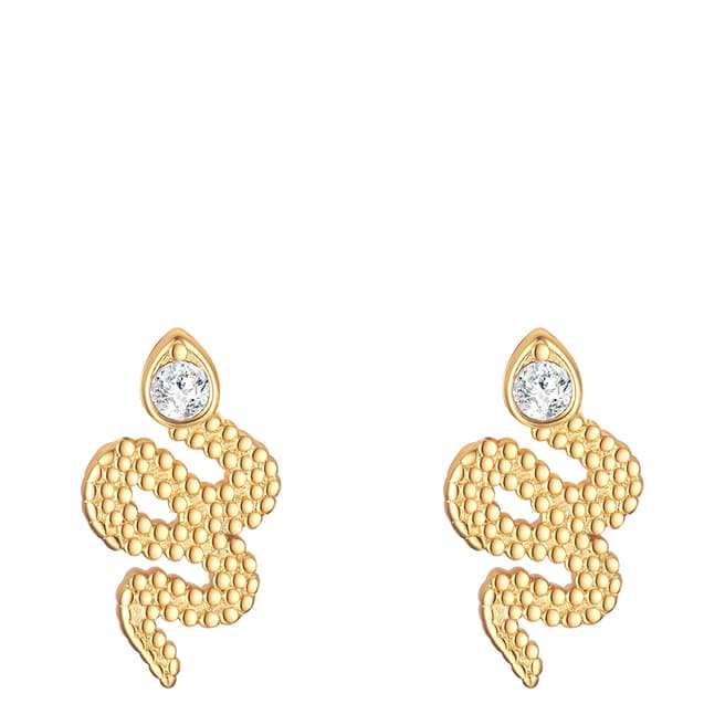 Saint Francis Crystals Gold & Silver Stud Earrings