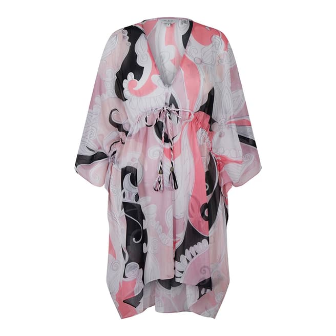 Ted Baker Pink Printed V-Neck Cover-Up