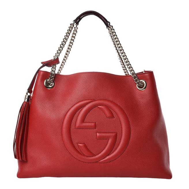 Gucci Red Gucci Soho Chain Bag