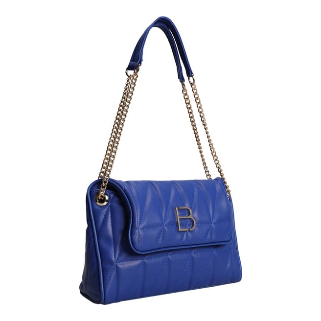 Lucky Bees Blue Leather Bag