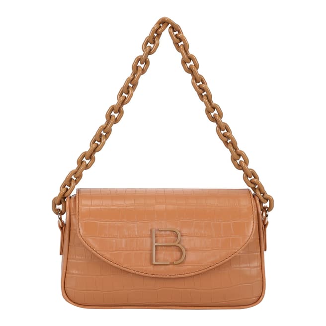 Lucky Bees Tan Leather Bag