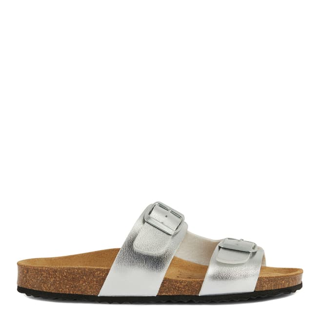 Geox Silver Leather Brionia Sandal