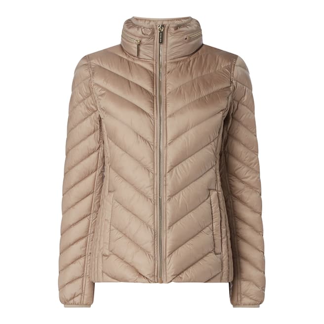 Michael Kors Champagne Quilted Packable Jacket