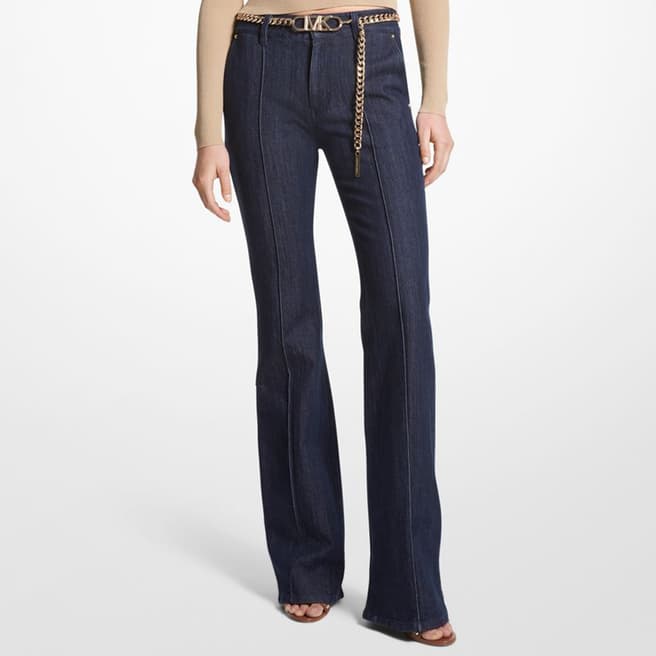 Michael Kors Indigo Mid Rise Bootcut Stretch Jeans