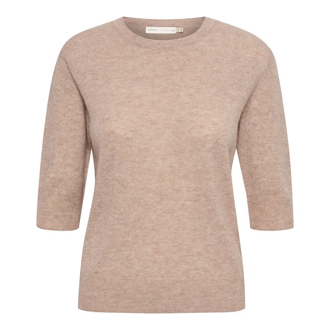 Inwear Beige Monika Cashmere Blend Knit Top