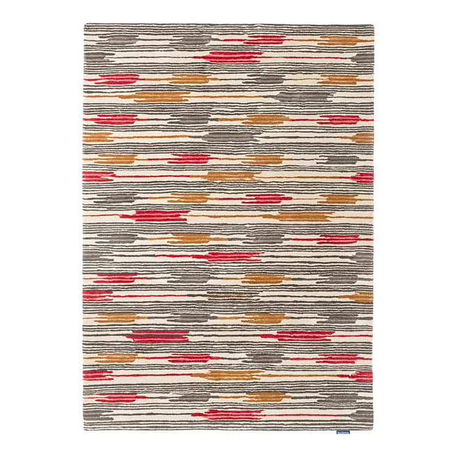 Sanderson Ishi 146000 200x280cm Rug, Red/Charcoal