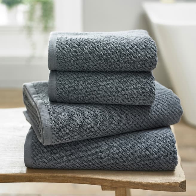The Lyndon Company Bliss Essence Pair of Hand Towels, Carbon