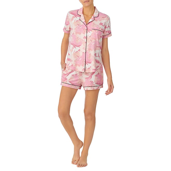 Kate Spade Pink Print Short Pyjama Set