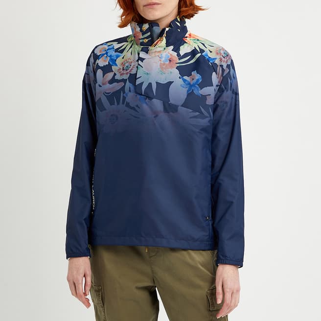 Lauren Ralph Lauren Navy Floral Sport 1/4 Jacket