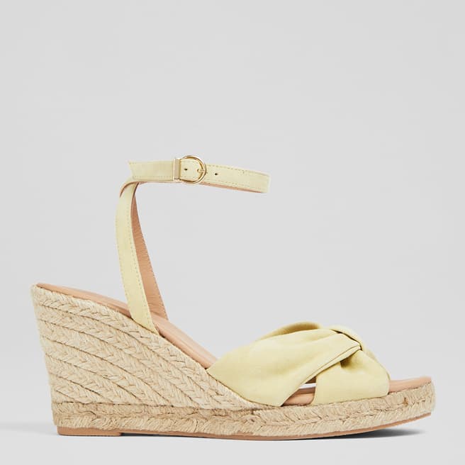 L K Bennett Yellow Angela Wedge Espadrilles