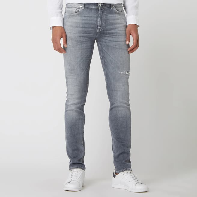 7 For All Mankind Grey Wash Ronnie Stretch Jeans