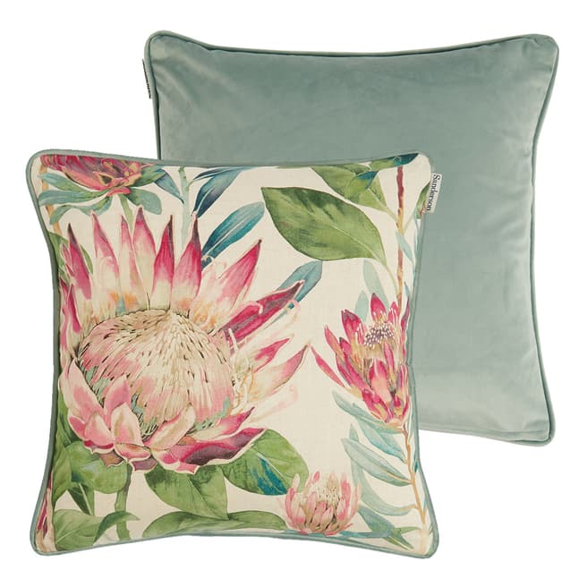 Sanderson Protea Rodera 43x43cm Cushion, Duck Egg Blue