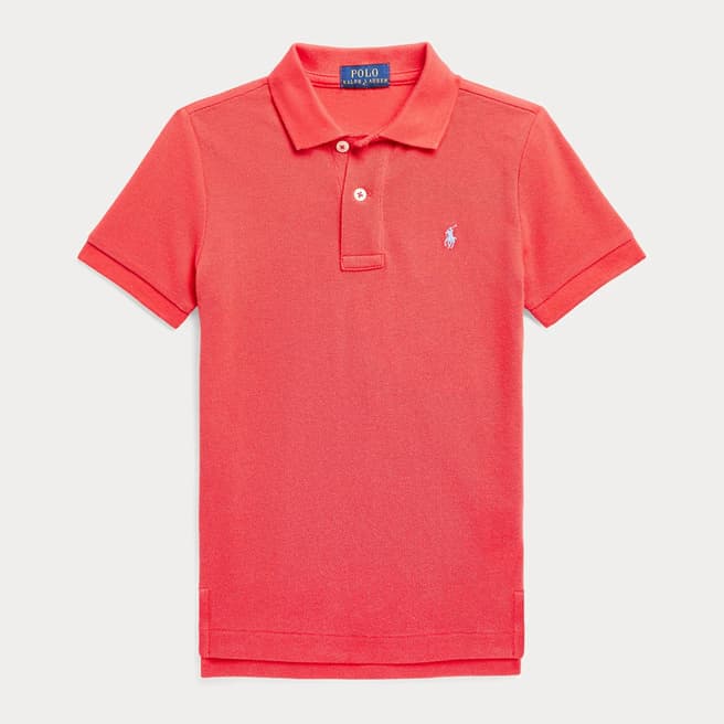 Polo Ralph Lauren Toddler Boy's Red Cotton Logo Polo Shirt