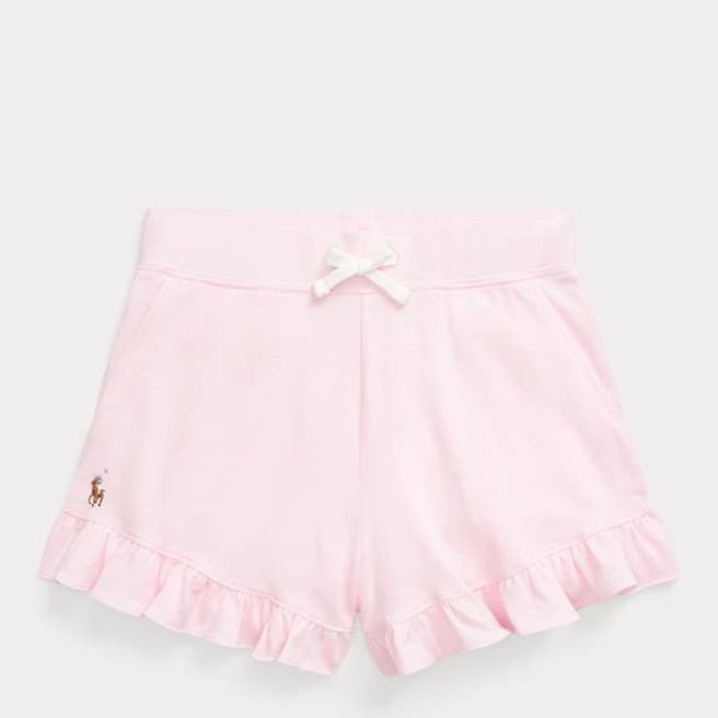 Polo Ralph Lauren Toddler Girl's Soft Pink Ruffle Cotton Shorts