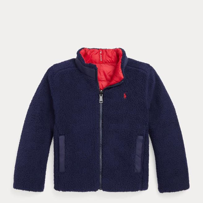 Polo Ralph Lauren Toddler Boy's Red/Navy Reversible Quilted Coat