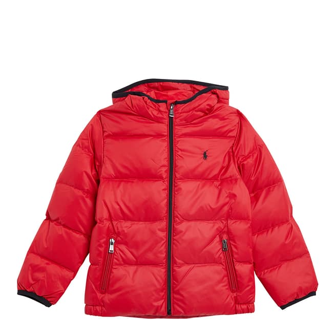 Polo Ralph Lauren Toddler Boy's Red Puffer Hooded Coat