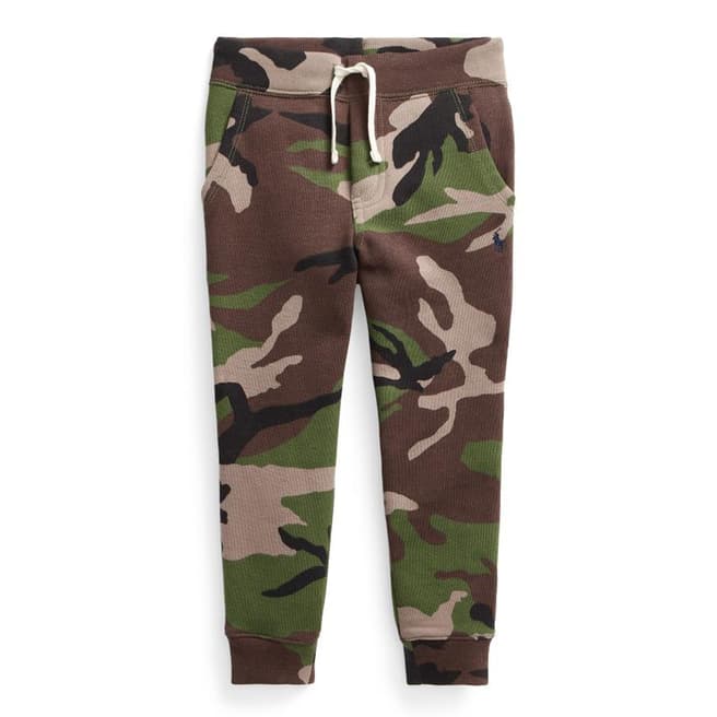 Polo Ralph Lauren Younger Boy's Camo Cotton Blend Tracksuit Bottoms