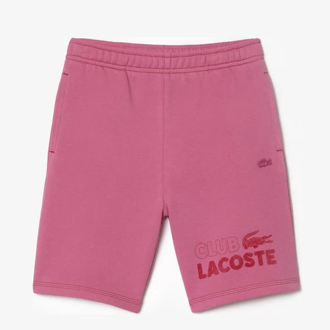 Lacoste Kid's Pink/Red Elasticated Shorts