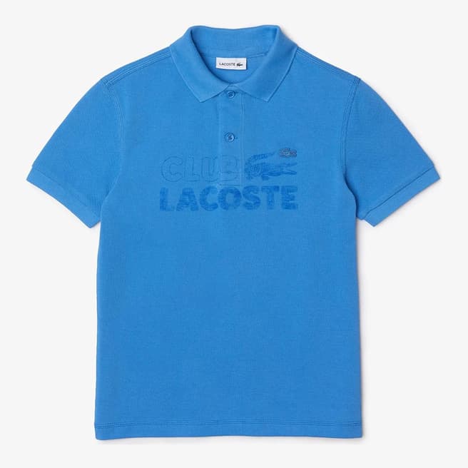 Lacoste Teen Boy's Blue Club Lacoste Polo Shirt