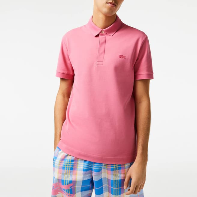 Lacoste Pink Embroidered Polo Shirt