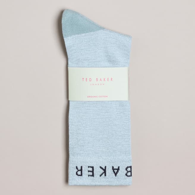 Ted Baker Blue Twisted Yarn Socks