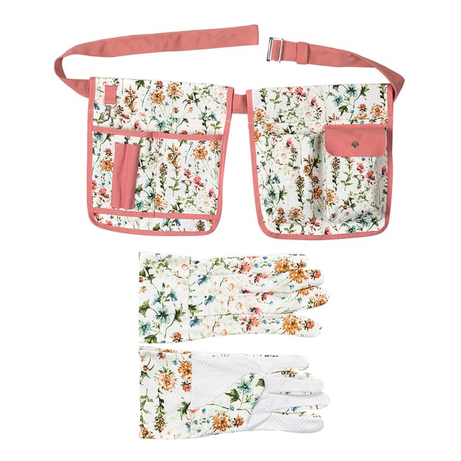 Laura Ashley Wild Meadow Hip Tidy & Gloves Gift Set