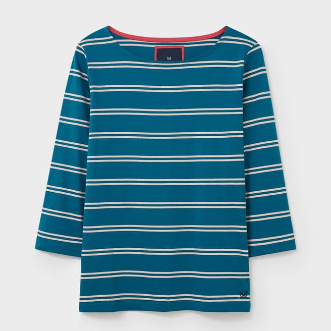 Crew Clothing Blue Double Stripe Cassie Top