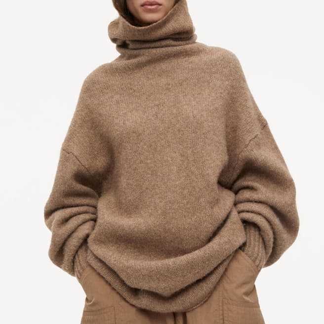 By Malene Birger Camel Camone Wool Blend Turtle Neck Jumper