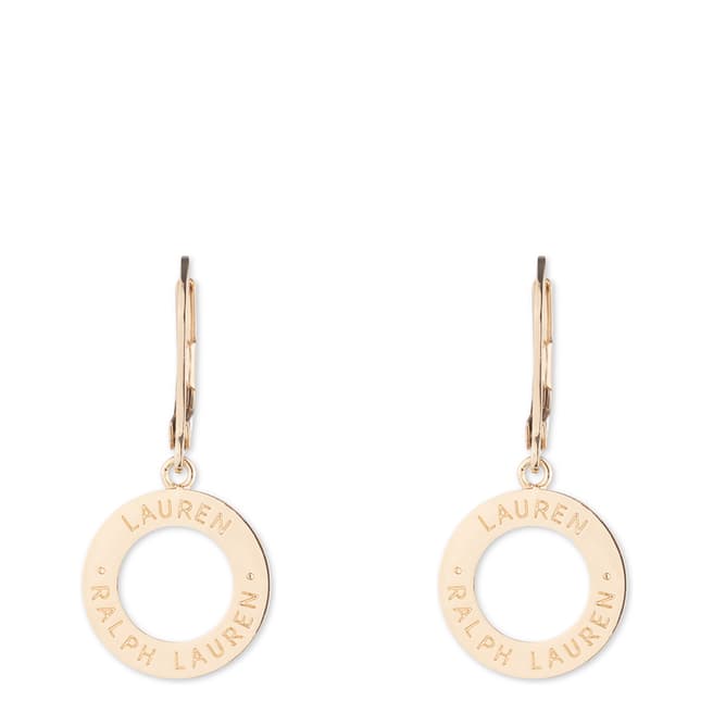 Ralph Lauren Gold Ring Drop Earrings