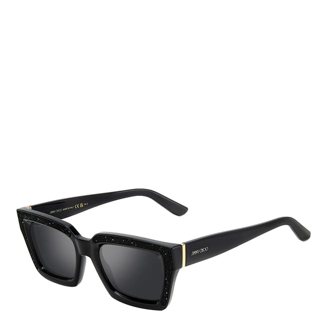 Jimmy Choo Black Rectangular Sunglasses