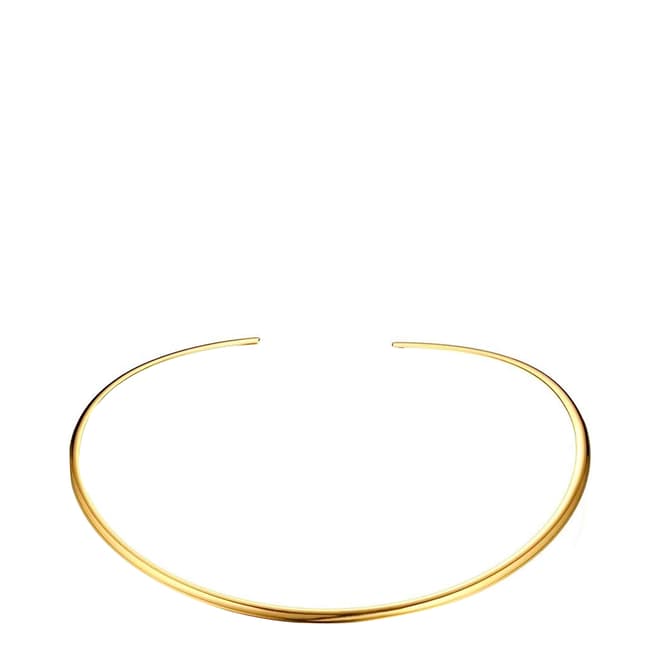 Liv Oliver 18K Gold Polished Collar Slip On Necklace