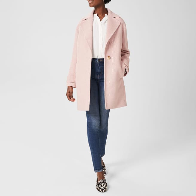 Hobbs London Pink Carmina Wool Blend Coat