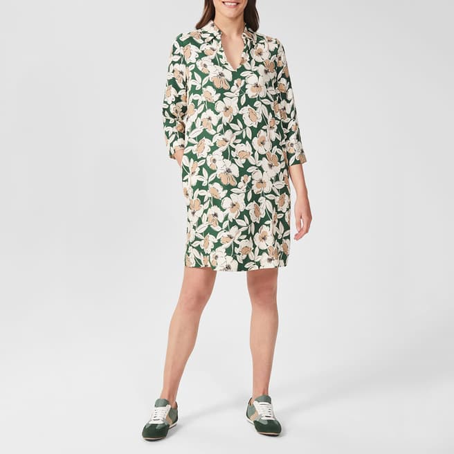 Hobbs London Green Marea Floral Tunic Dress