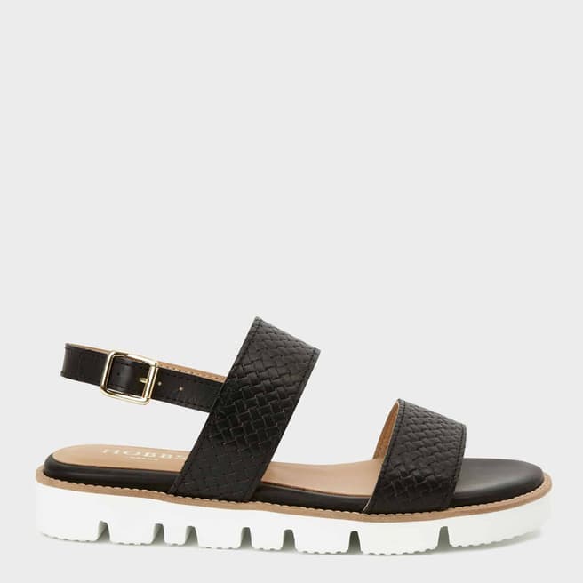 Hobbs London Black Katie Buckle Leather Sandals