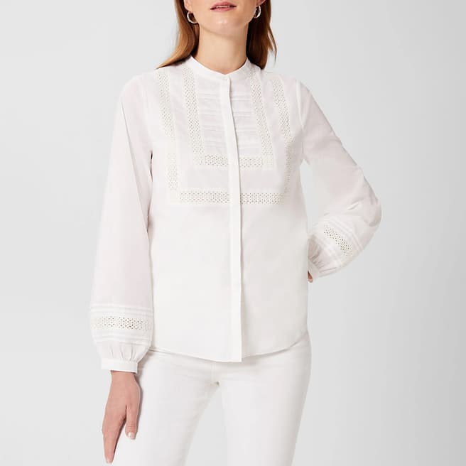 Hobbs London White Mabel Broderie Blouse