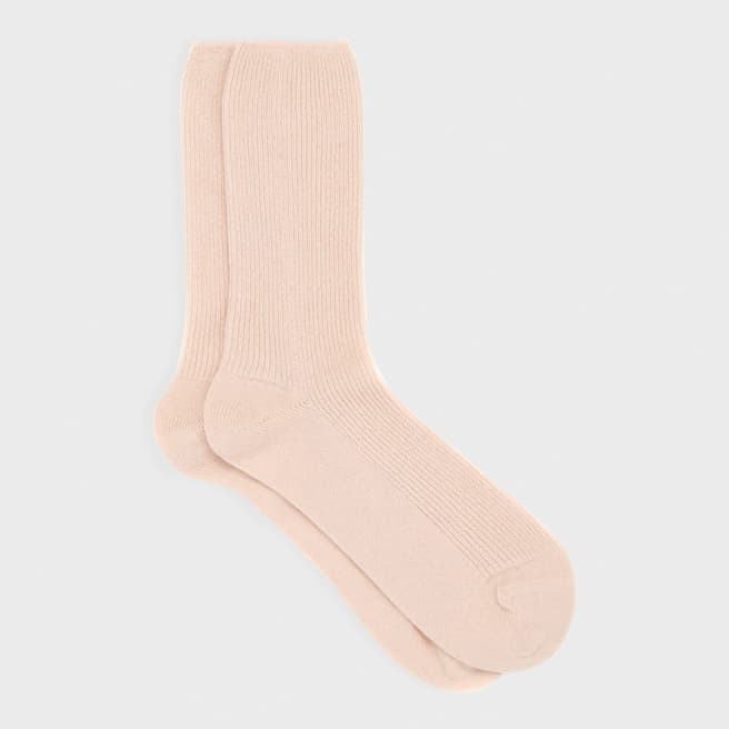 Hobbs London Pale Pink Mabel Cashmere Socks