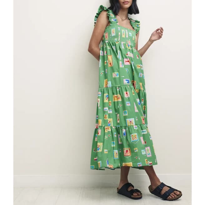 Nobody's Child Green Maya Gina Gallery Cotton Dress 