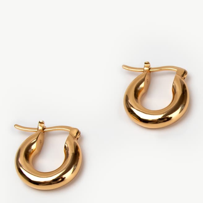 Augusta & George Recycled Sterling Silver And 18K Gold Coated Hoop Earrings