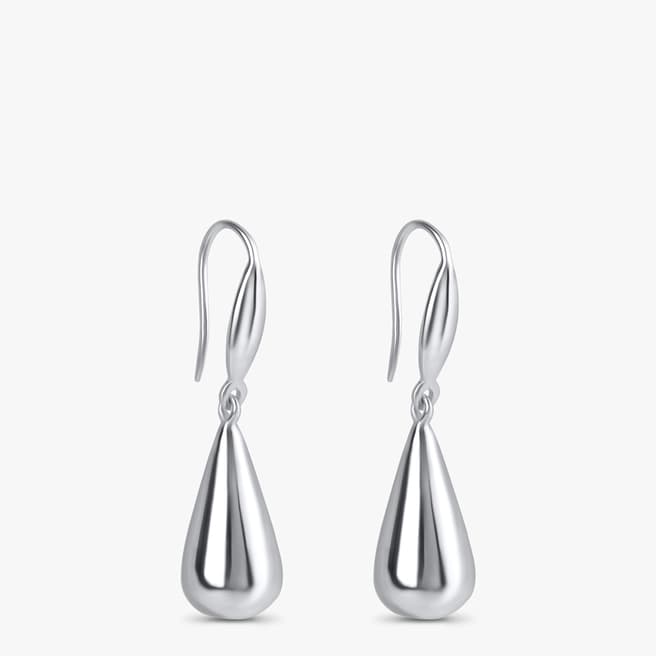 Augusta & George Organic Silver Teardrop Dangling Earrings