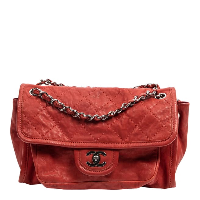 Vintage Chanel Red French Riviera Flap Bag