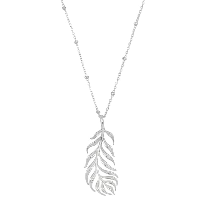 Dower & Hall Silver Long Angel Feather Pendant