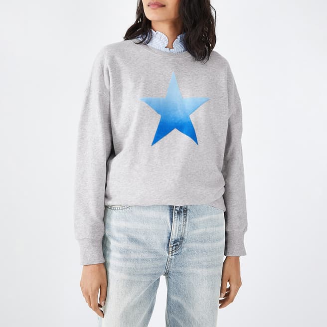 hush Grey Ombre Star Cotton Sweatshirt