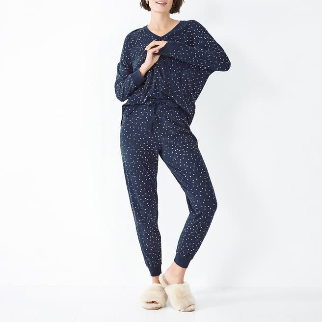 hush Navy Joey Printed Stretch Pyjama Set