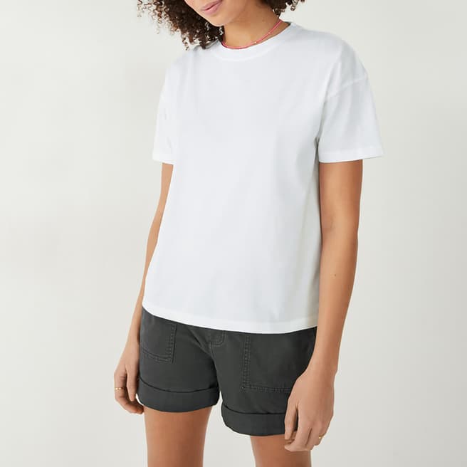 hush White Bria Boxy Cotton T-Shirt