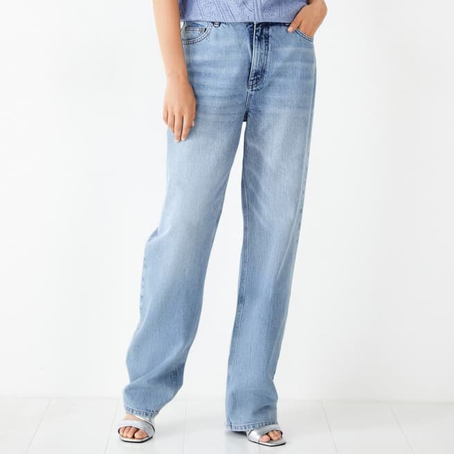 hush Light Blue Remy Straight Relaxed Jeans