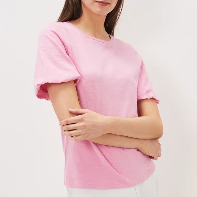 Phase Eight Pink Elspeth Puff Sleeve Top