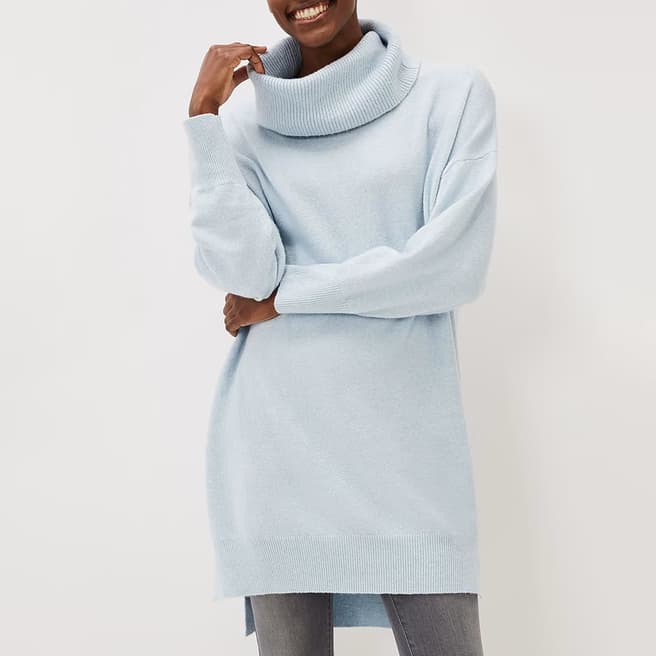 Phase Eight Blue Palmer Cowl Knit Dress